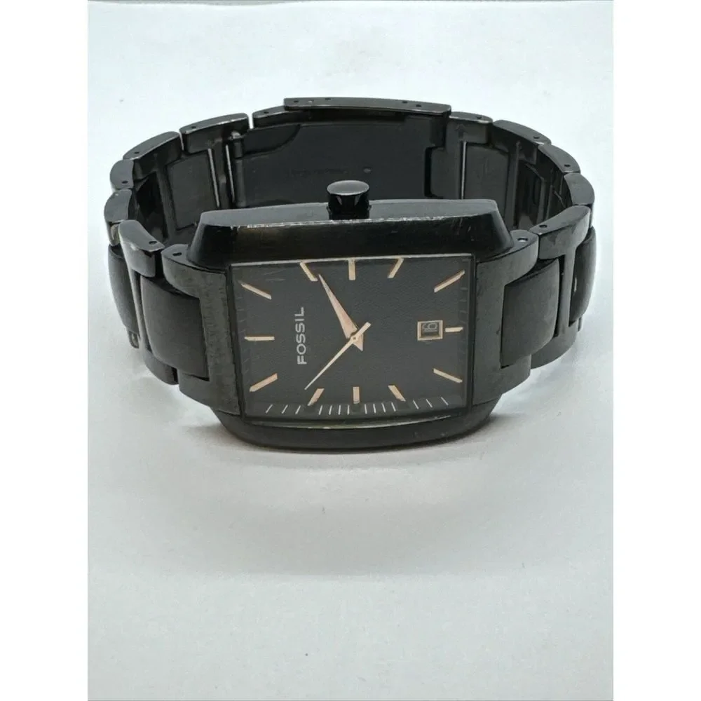 Fossil FS4120 Men's Black Stainless Steel Analog Dial Quartz Wrist Watch JNA343
